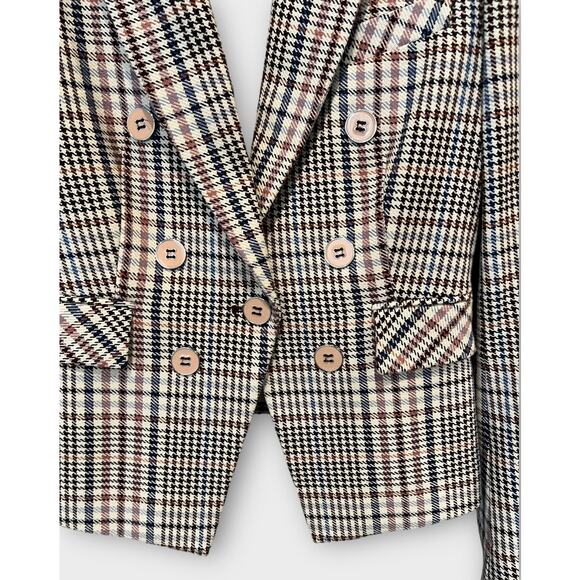 Veronica Beard Diego Dickey Double Breasted Houndstooth Blazer Size 0 - Picture 6 of 11